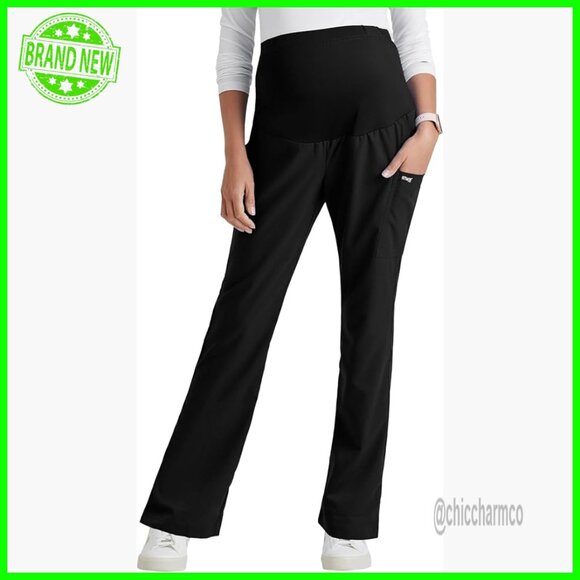 Maternity Scrub Pants with Cargo Pocket High Rise 31